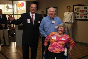 Photo of Kevin, his father and mother, Bill and Shirley Key.