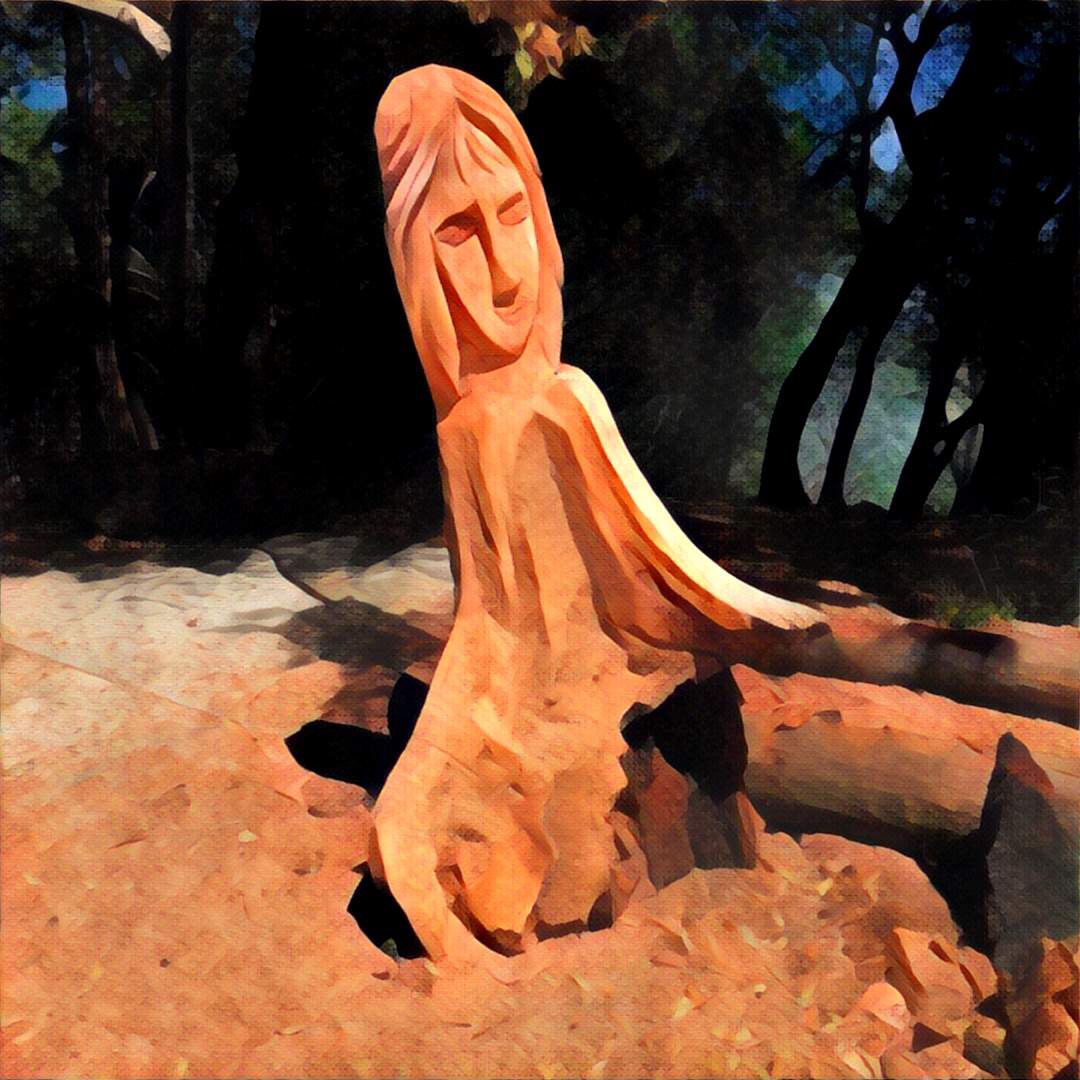 Theresa of the Redwoods sculpture