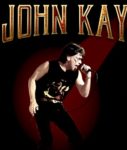 Image of John Kay singing, taken from T-Shirt