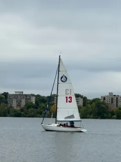 Photo of a sail boat on a lake