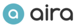 Aira Logo: a lower case letter a in a light blue sphere with aira