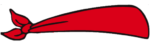 The Logo for BlindFold Games. A Red bandanna tied to fit your head.